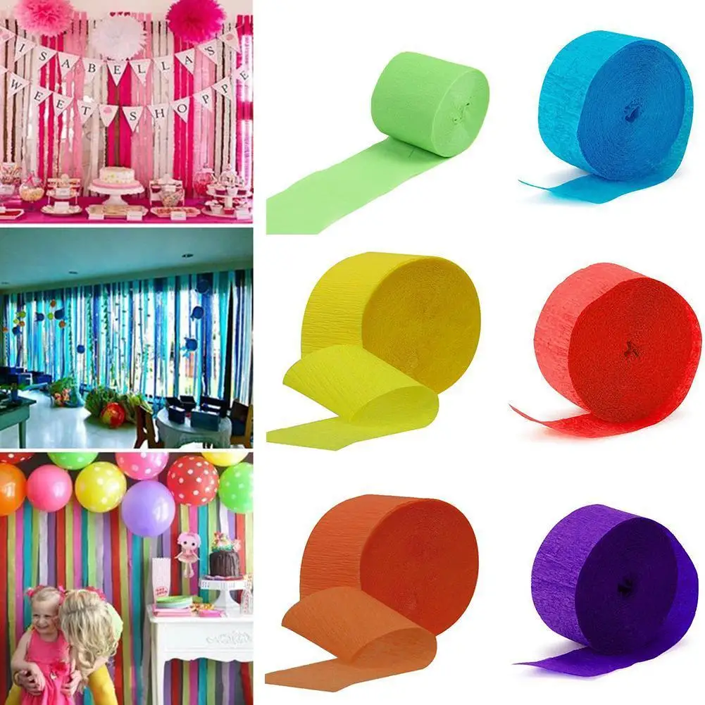 1 рулон 4 5 см х 25 м светильник длинные узкие ленты из крепированной бумаги DIY