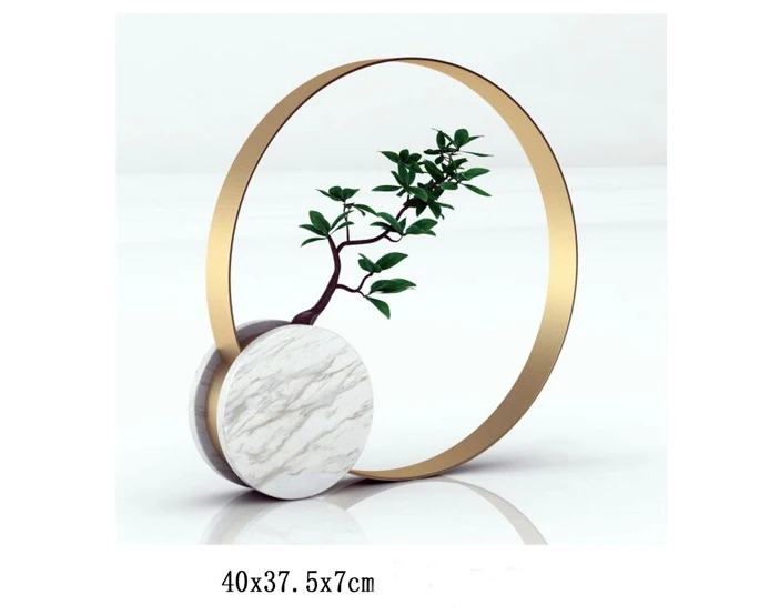 Бесплатная доставка Мраморная Подставка металлическая полка ваза для цветов