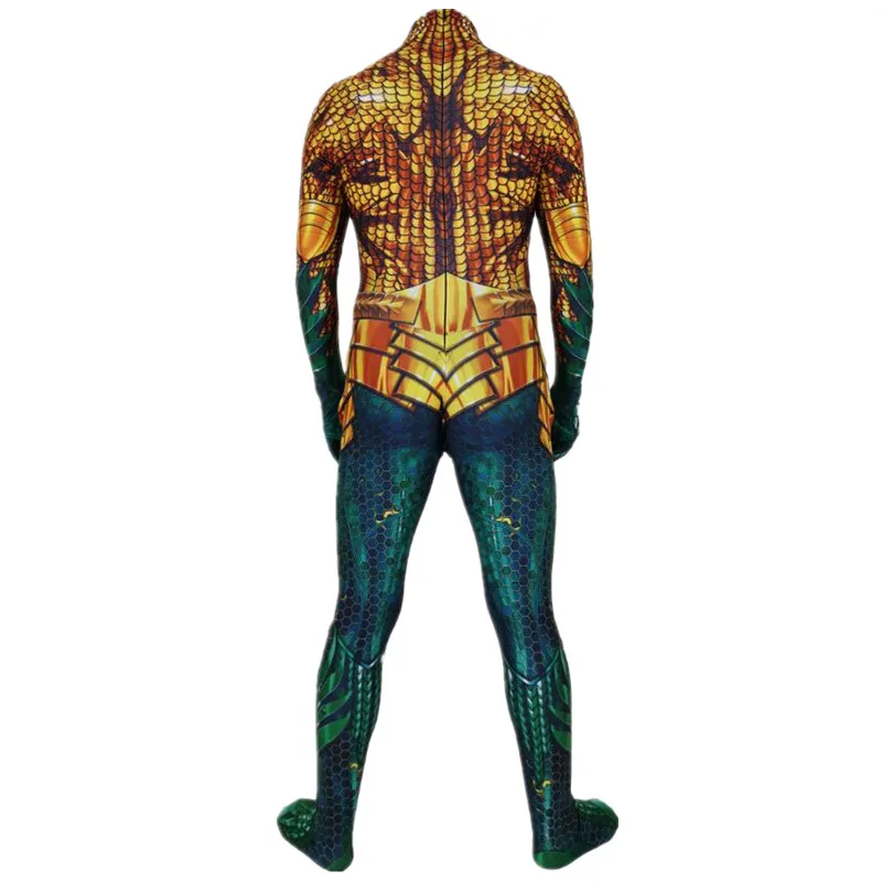 Новый костюм для косплея аквамана Артура Карри супергероя зентай комбинезоны на
