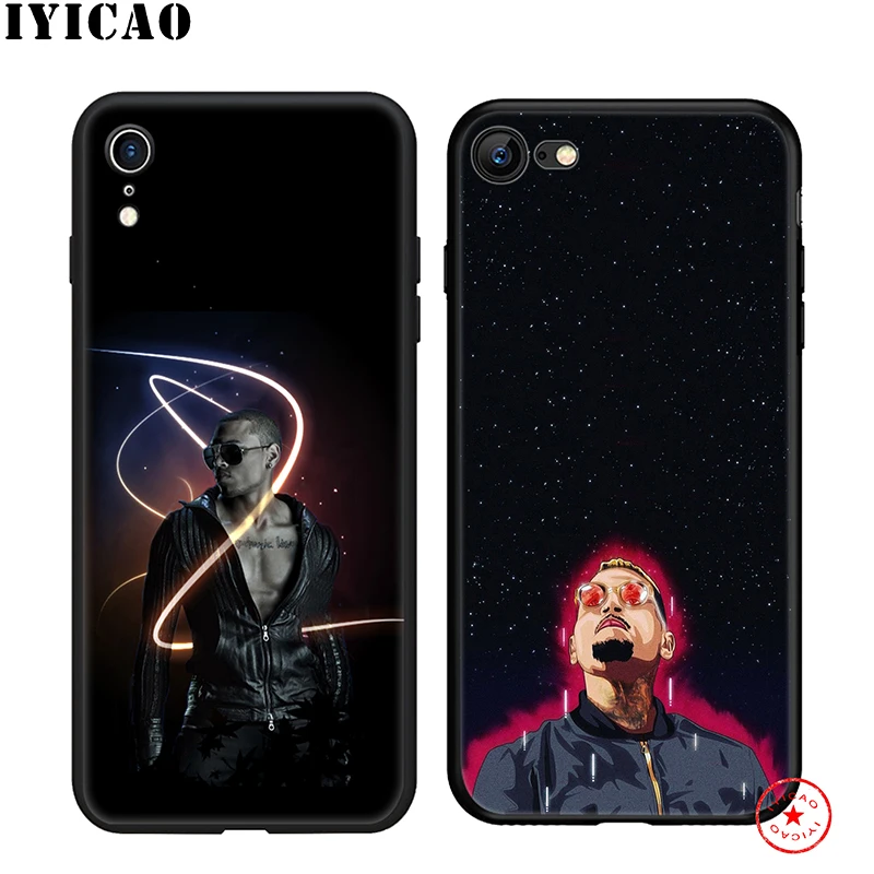 IYICAO Chris коричневый рэп мягкий чехол для телефона iPhone 11 Pro XR X XS Max 6 6S 7 8 Plus 5 5S SE