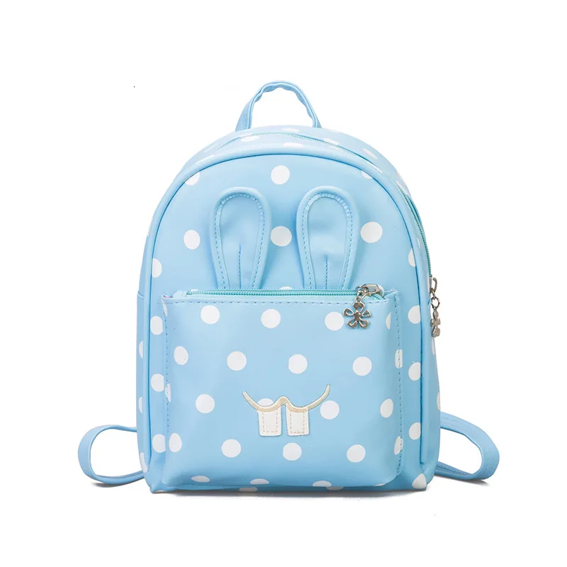 Dot rabbit girl kids 3D backpack mochilas escolares infantis children school bags lovely Satchel School backpacks Baby bag
