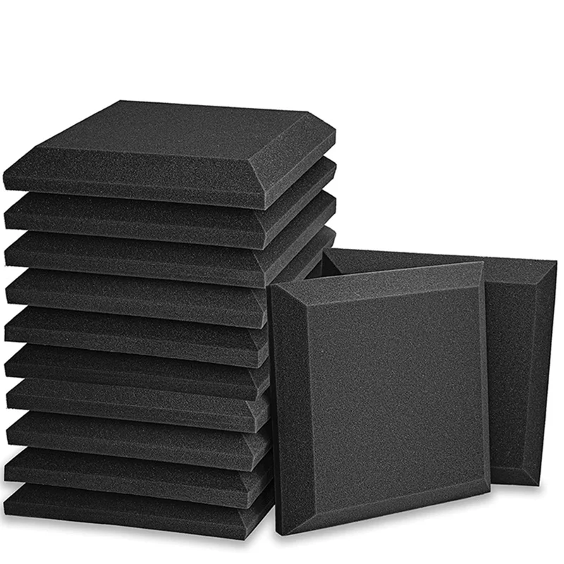 

10Pcs Studio Soundproof Foam Pannel Sound Absorbing Sponge Acoustic Panels Wall Tiles for KTV Audio Room with Tapes