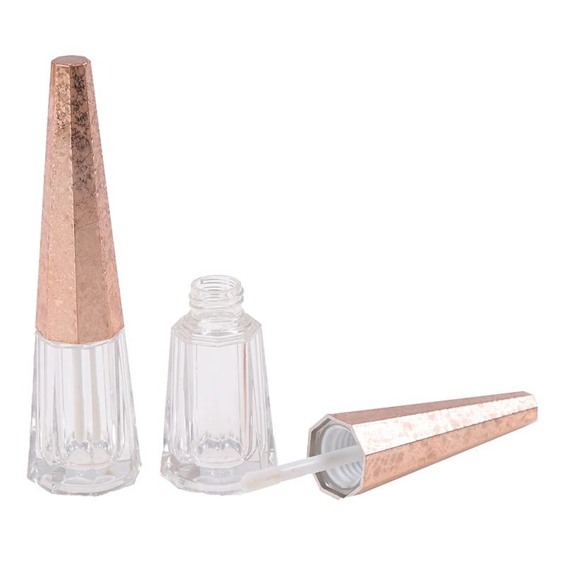 

7ml DIY Lip Balm Liquid Lipstick Tube Dispenser Bottle Makeup Tool Geometric Cone Shape Empty Clear Lip Gloss Container Portable