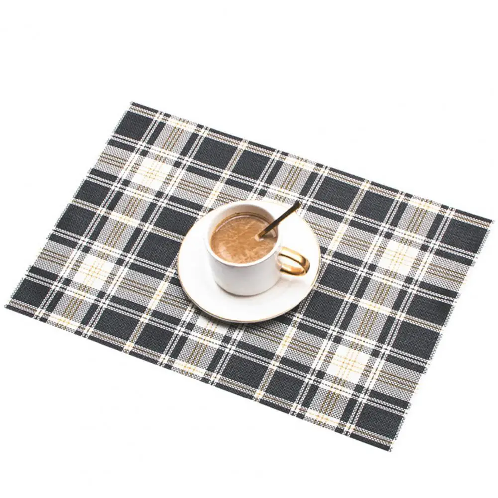 

2-piece outdoor picnic single drink mat, anti-scalding and heat insulation PVC-lattice British bowl mat, kitchen accessories