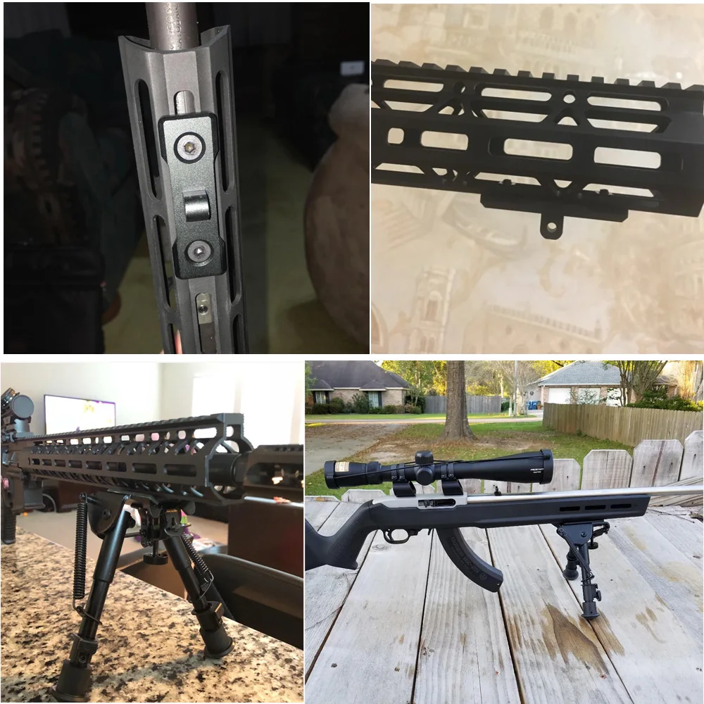 

Tactical M-LOK Bipod Mount Adapter for AR-15 Picatinny Rail Slot Handguard Systems with Harris Bipod Sling Stud Aluminum