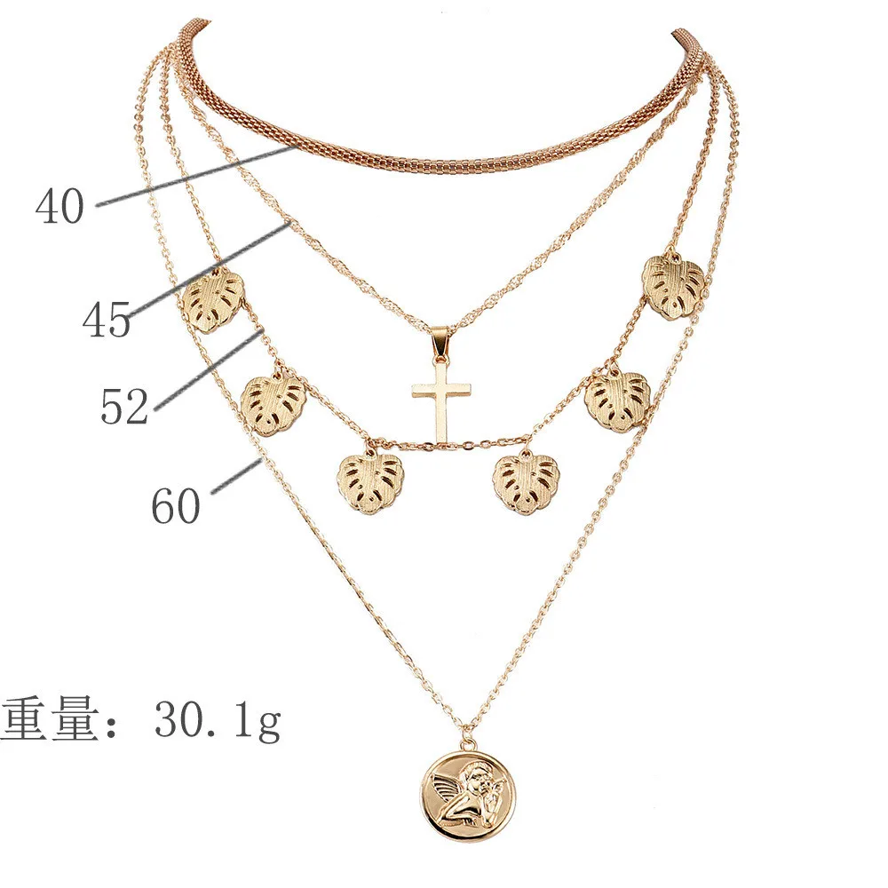 MING винтажное многослойное ожерелье из Золотого Сплава-чокер в богемном стиле