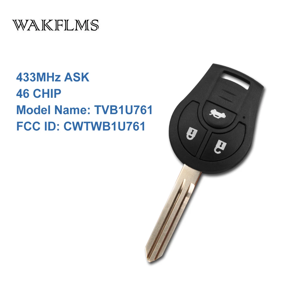3 кнопочный дистанционный Автомобильный ключ 433 МГц для Nissan/Renault Pulse Scala Micra K13 Juke 2010