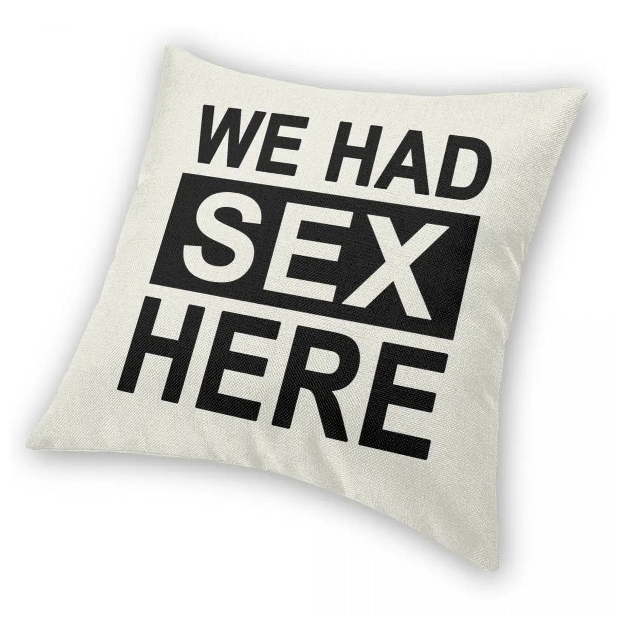 Квадратный чехол для подушки We Had Sex Here полиэстеровый льняной бархатный