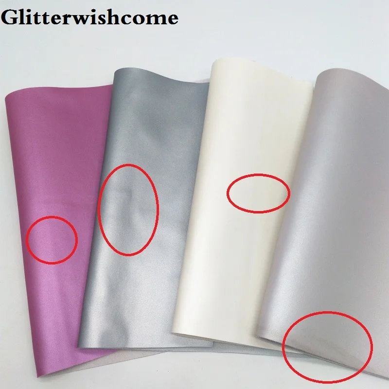Винил Glitterwishcome размера A4 21 х29 см для бантов матовая Шелковая гладкая кожа ткань из