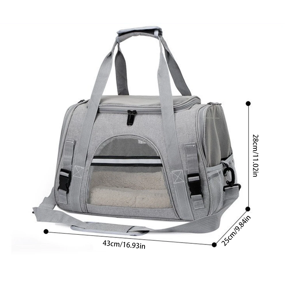 

Cat Carrier Bags Transport Pet Bag With Locking Safety Zippers Portable Breathable Foldable Cat Backpack For Pet Dog Cat Bag