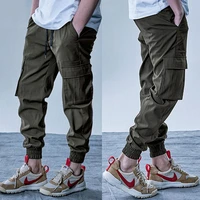 mens cargo pants elastic multiple pocket military male trousers outdoor joggers pant joggers trousers fashion harajuku men pants