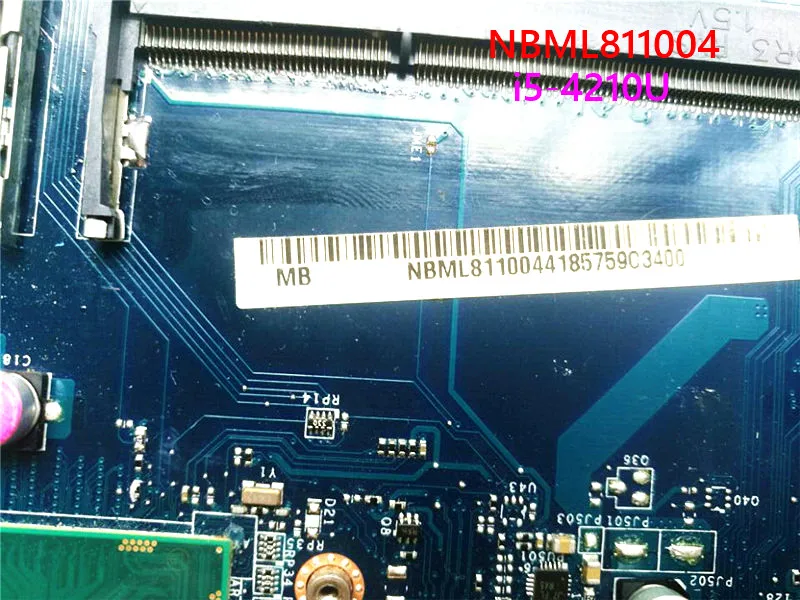 Материнская плата для ноутбука Acer Aspire Φ с резьбой 1 7 ГГц NBML811004 NB.ML811.004 | Компьютеры