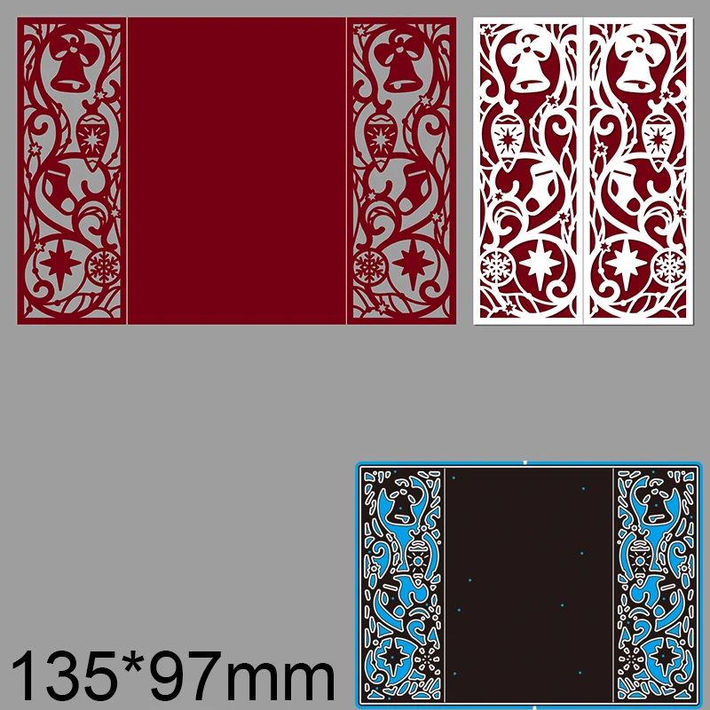 Металлические штампы Рождественское украшение полые карты новые трафареты