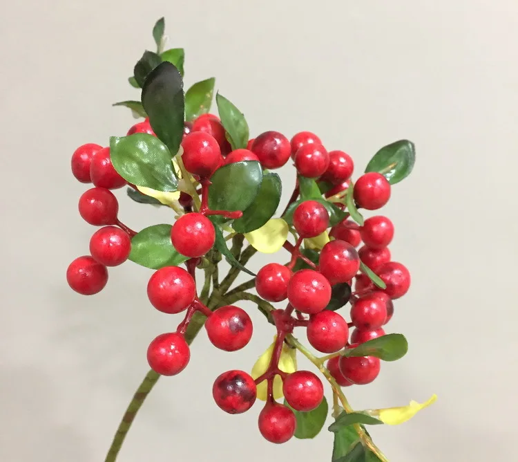 Искусственные ягоды веточки оптом Висячие спреи 2 шт Матовый Синий для поделок