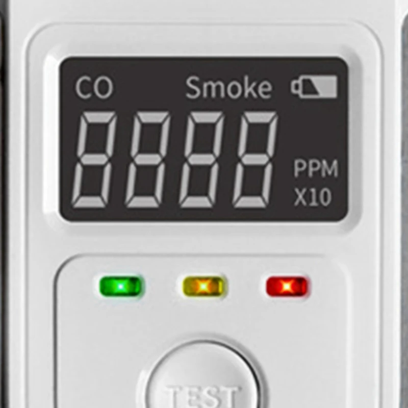 

Smoke and Carbon Monoxide Detector Alarm Clock with LCD Display and Voice Warning