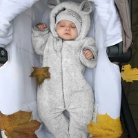 new winter fall clothes outfit ears cute newborn toddler baby boys girls romper spring autumn warm hooded bear tops jumpsuit