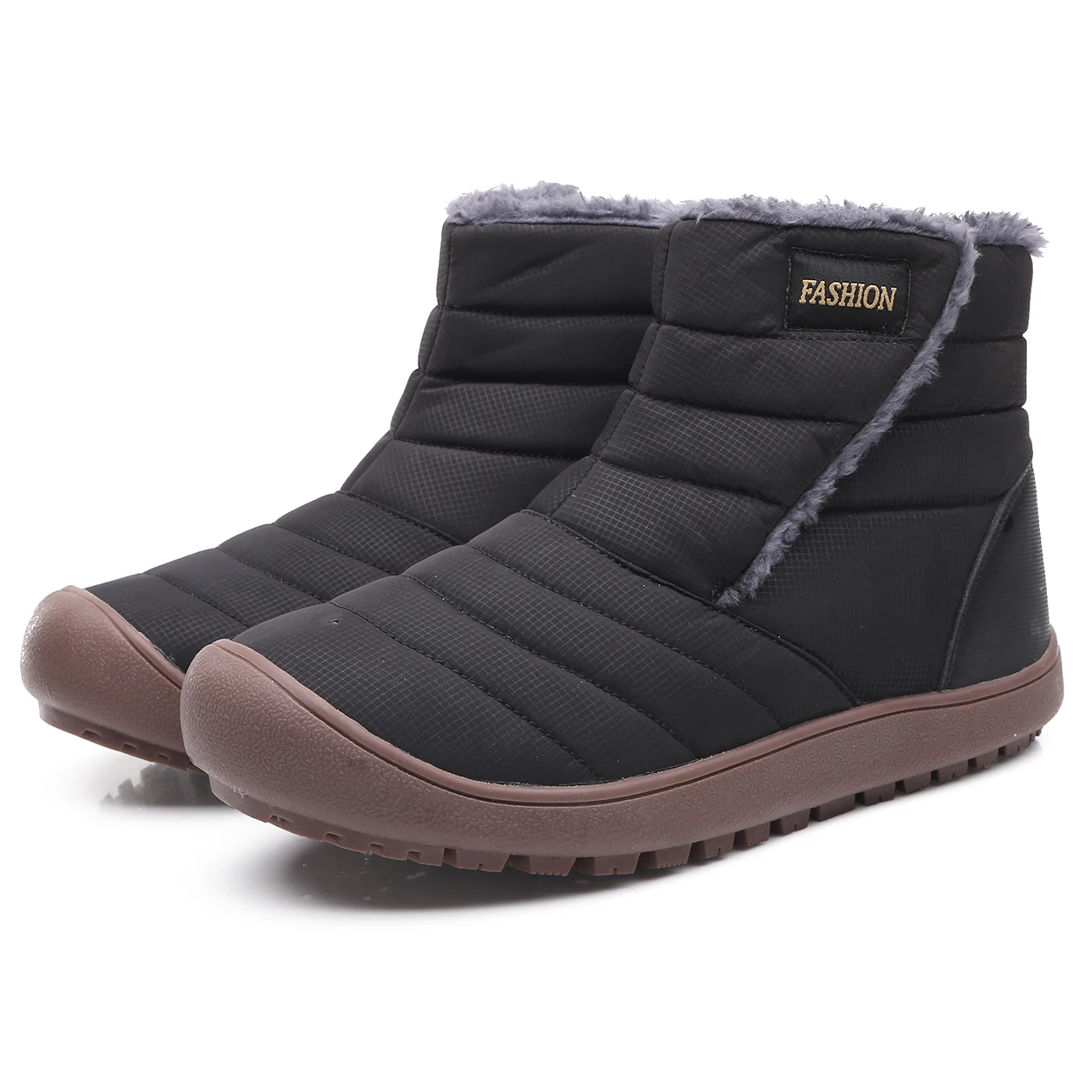 2019 Fashion Winter Men Boots Waterproof Comfortable Snow Fur Warm Ankle Shoes Footwear Male Lightweight | Обувь