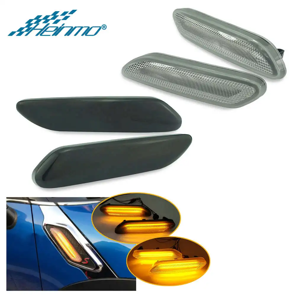 

2pcs Flowing Turn Signal Light Dynamic LED Side Marker Light For Mini Countryman R60 Side Repeater Lamp For Mini Cooper R60 R61