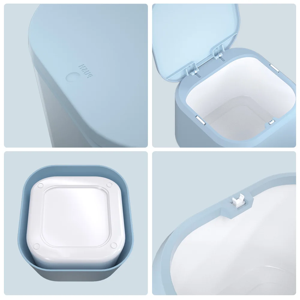 Контейнер для мусора с выдвижным ящиком типа пуш ап маленький Квадратный