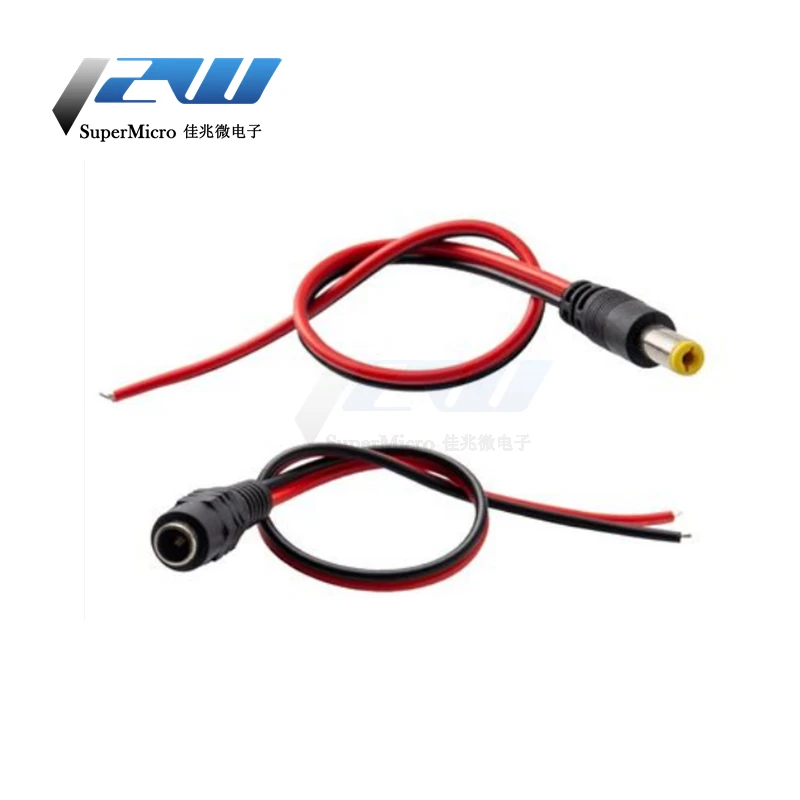 5 pcs DC power supply female cable 12V male adapter plug connector for Camera CCTV 5.5 * 2.1mm 5.5x2 1 | Обустройство дома