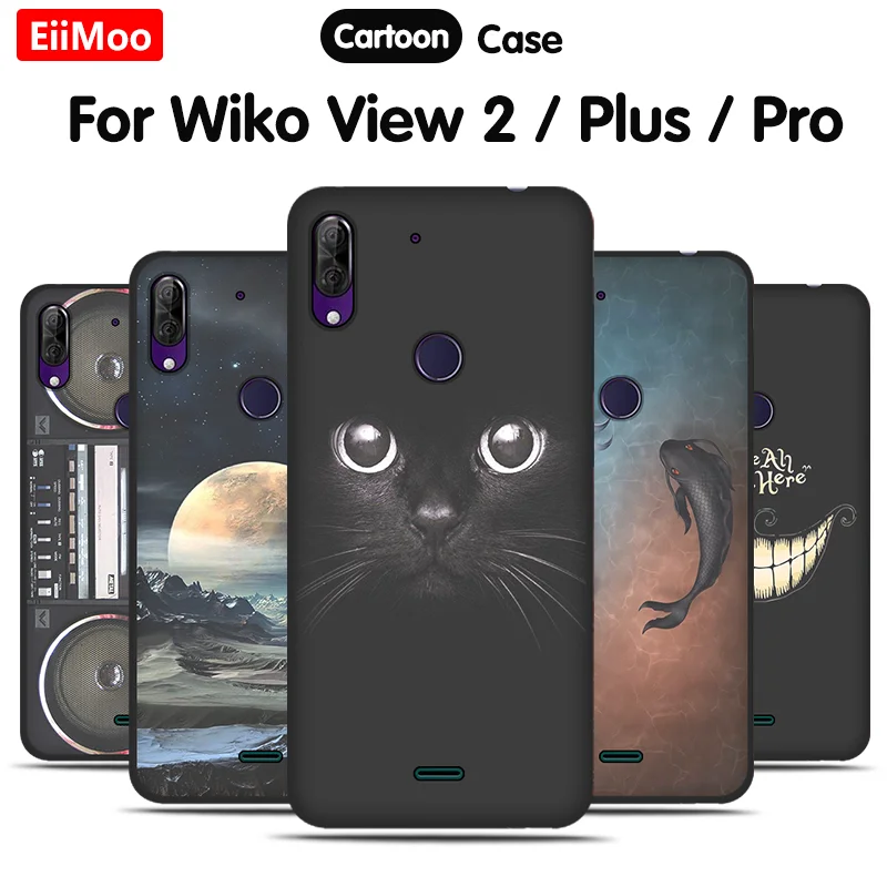 Мягкий чехол EiiMoo из ТПУ для Wiko View 2 Plus Pro силиконовый мультяшный чехол-накладка View2