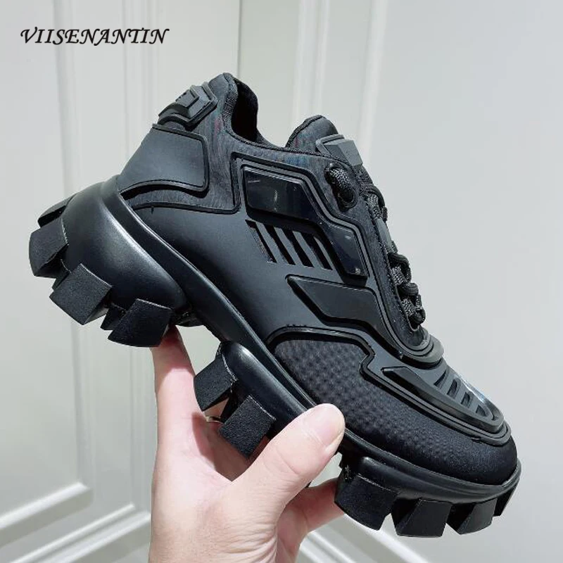 

Men's Luxury Sneakers Thunder Knitted Rubber Sole Thick Soled Fashion Shoes for Women & Men Lovers Oversize Top Quality Shoe