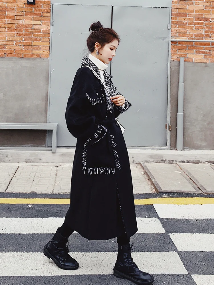 

super New long over the knee small fragrant woolen coat for fall / winter 2020
