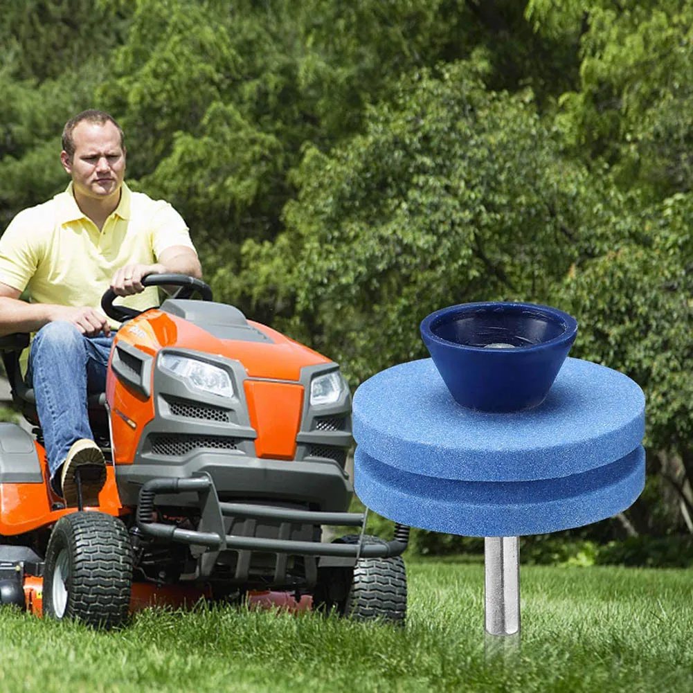 

3 Pcs Double Layer Corundum Lawn Mower Cutter Sharpener Grindstones for Power Hand Drill Kitchen Dining & Bar F2