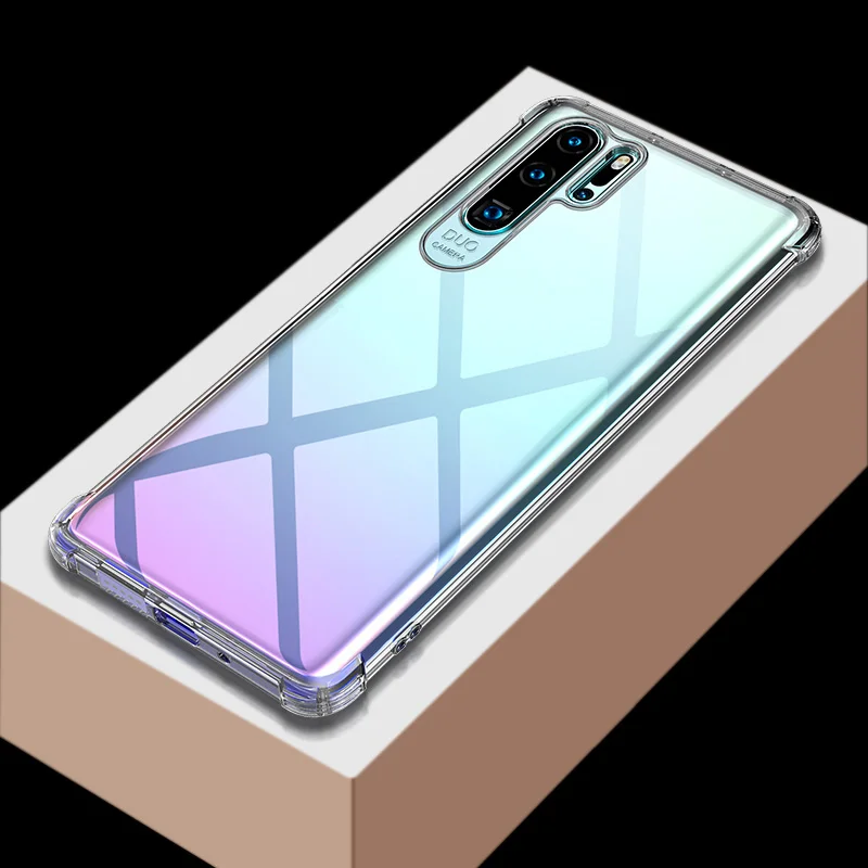 Супер Противоударный Мягкий силиконовый прозрачный чехол для Huawei P20 P30 Honor 10 Lite Mate