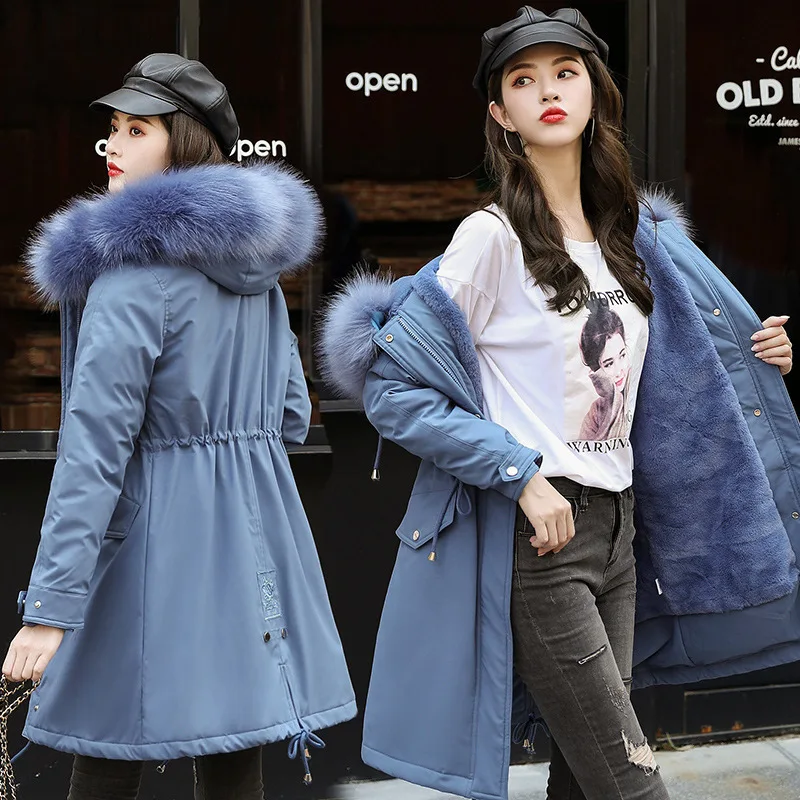 Зимняя куртка для женщин новинка 2019 зимняя длинная из овечьей шерсти maoist