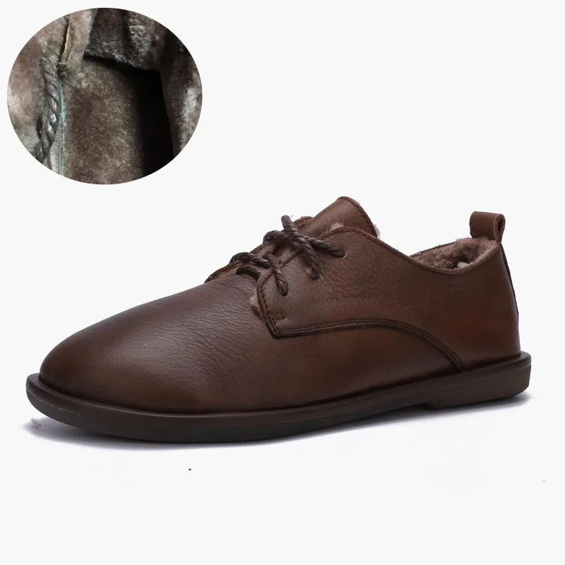 Женские кроссовки из натуральной бычьей кожи повседневная Винтажная обувь на