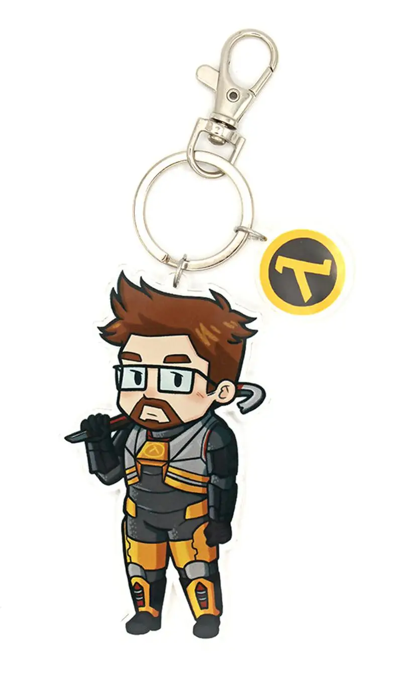 

Half Life 2 Gordon Freeman Alyx Vance Keychain Bag Pendant Cute Soft Cartoon Accessories Car Key Chain Ring For Men