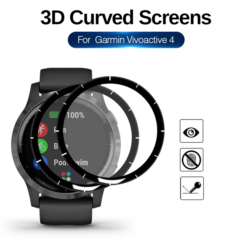 

Из 2 предметов Экран протектор для смарт-часов Garmin vivoactive 4 умные часы полная Защита краев крышку Vivoactive4 мягкая защитная пленка не Стекло