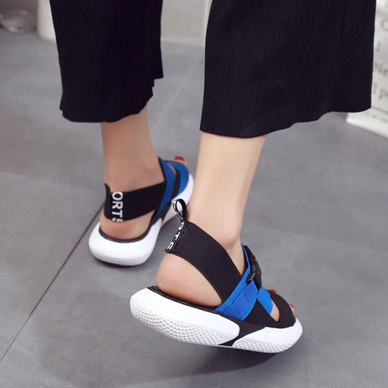

Comfort Open Toe Flat with Beach Sandals for Women Summer Platform Casual Shoes Woman Dropshipping Ladies Light Sport Sandals