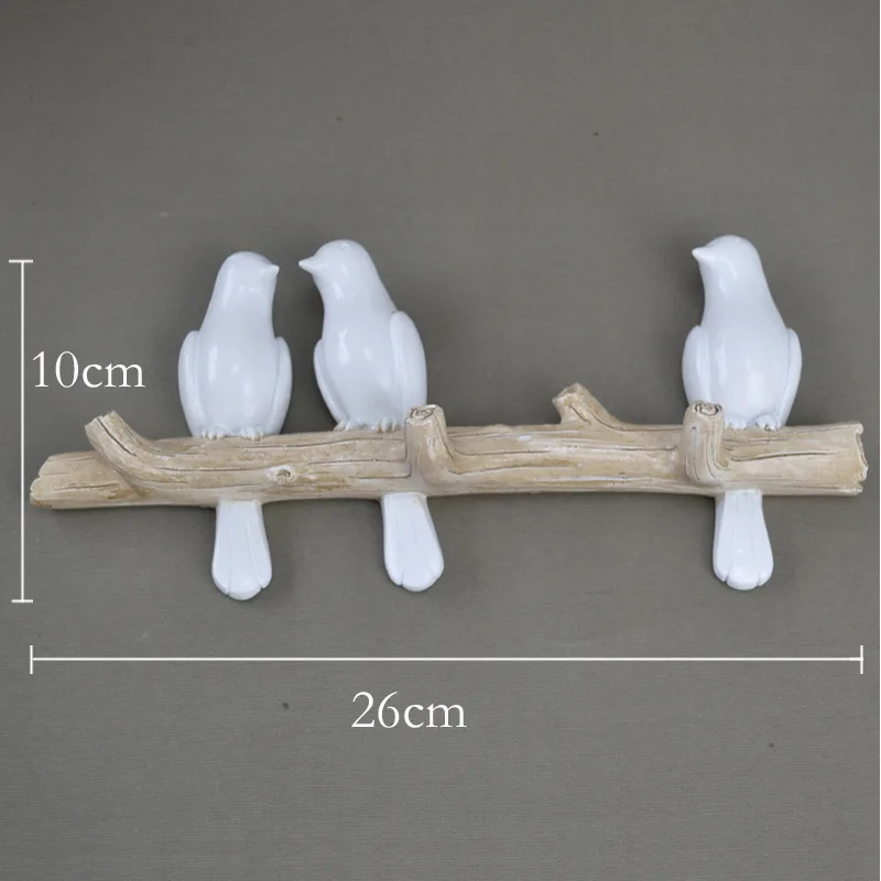 Вешалка с птицами из смолы настенные украшения аксессуары для дома гостиной