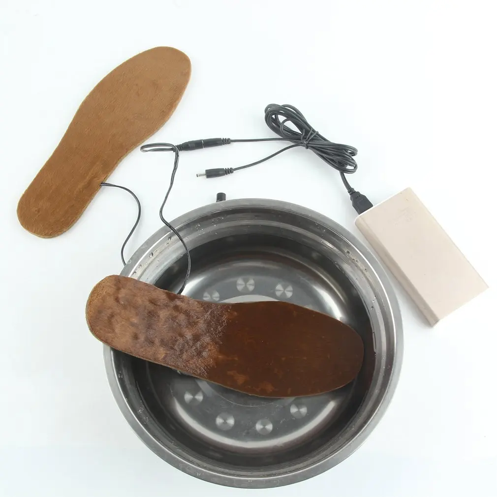 USB Electric Powered Plush Fur Heating Insoles Winter Keep Warm Foot Shoes Insole Boots Pad | Дом и сад