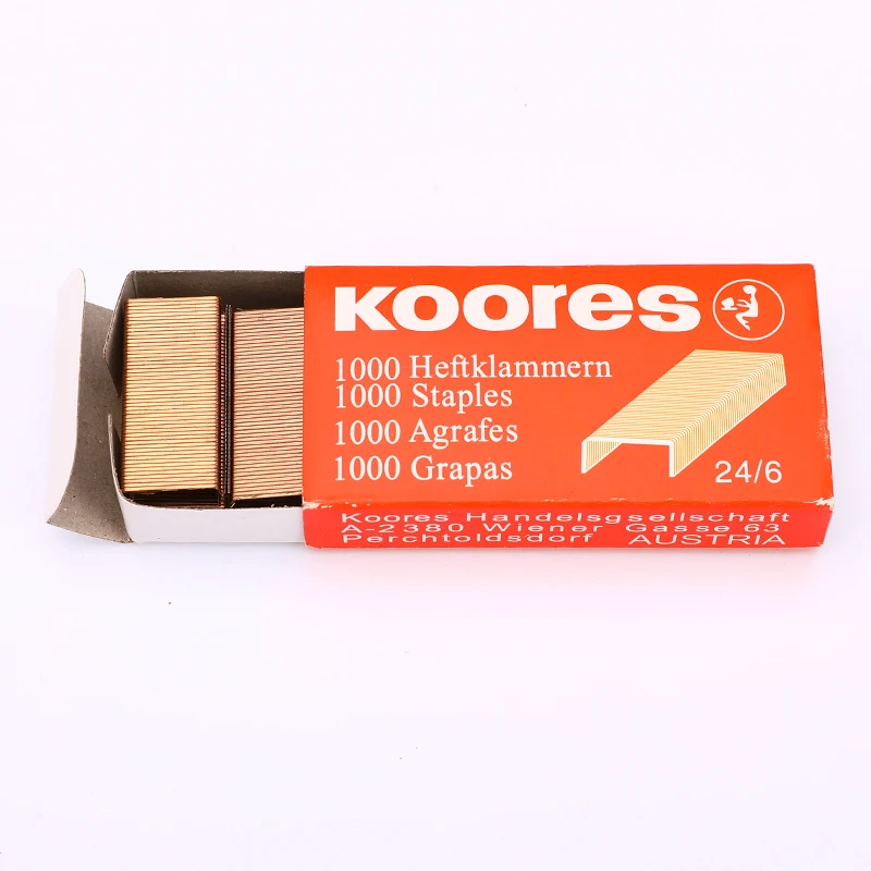 1000 шт./кор. 24/6 скобы для рабочего стола металлические офиса школьные