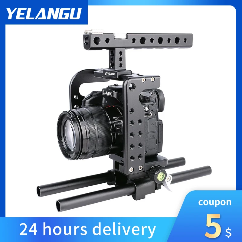

YELANGU C7 Photography Portable Professional DSLR Rig Video Camera Stabilizer for Panasonic Lumix GH5 Camera
