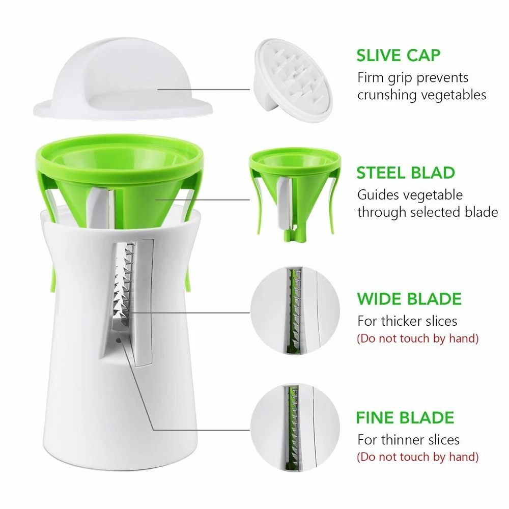 

New Handheld Vegetable Spira Cutter Carrot Cucumber Courgette Slicer Kitchen Accessories Vegetable Slicer