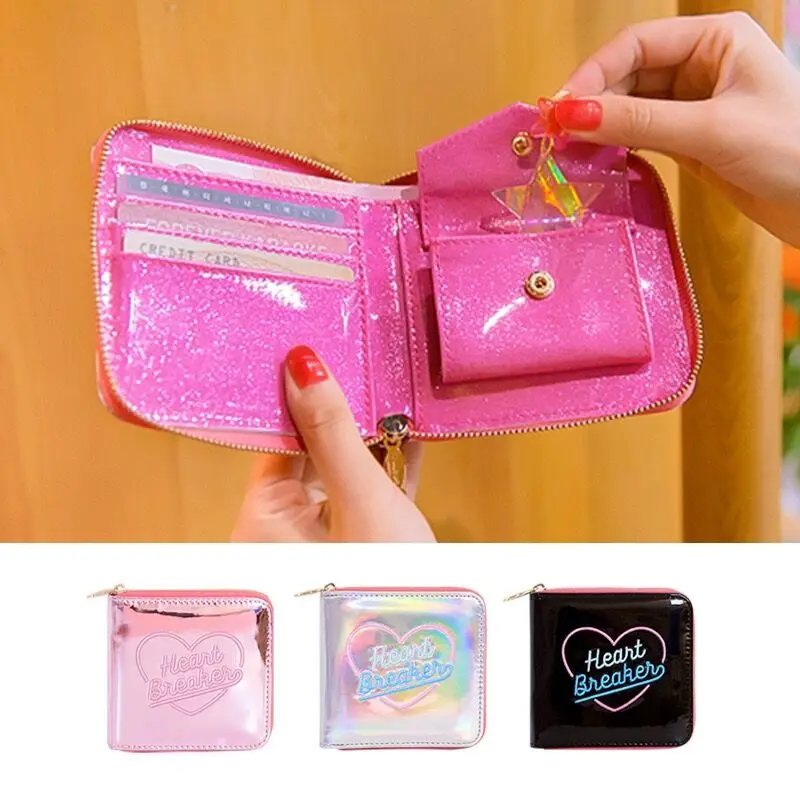 Bentoy бумажник на молнии вышивка луна ночной клатч Корея для девочек блестящий