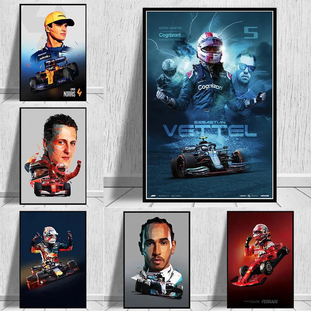 

Modern Formula 1 Racing Car and Star Racer Canvas Painting Wall Posters and Prints Pictures for Living Room Home Decor Cuadros