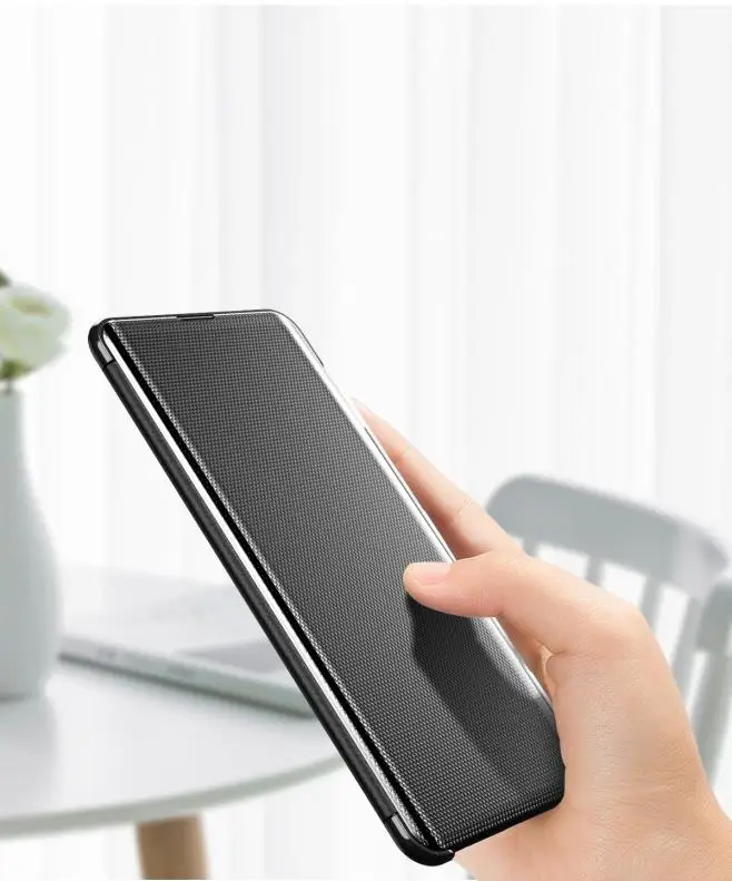 Для samsung Galaxy S10 S9 S8 Note 10 Plus S7 Edge s10e зеркальный Флип Тонкий Модный умный чехол для мобильного телефона