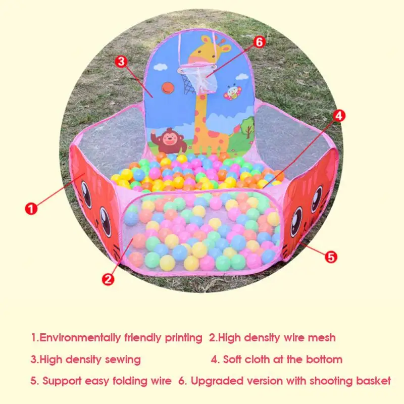 Детская складная спортивная баскетбольная корзина с мячом для океана игры в яму