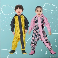 childrens raincoat one piece protection boys children girls kindergarten baby poncho elementary school students rain pants full