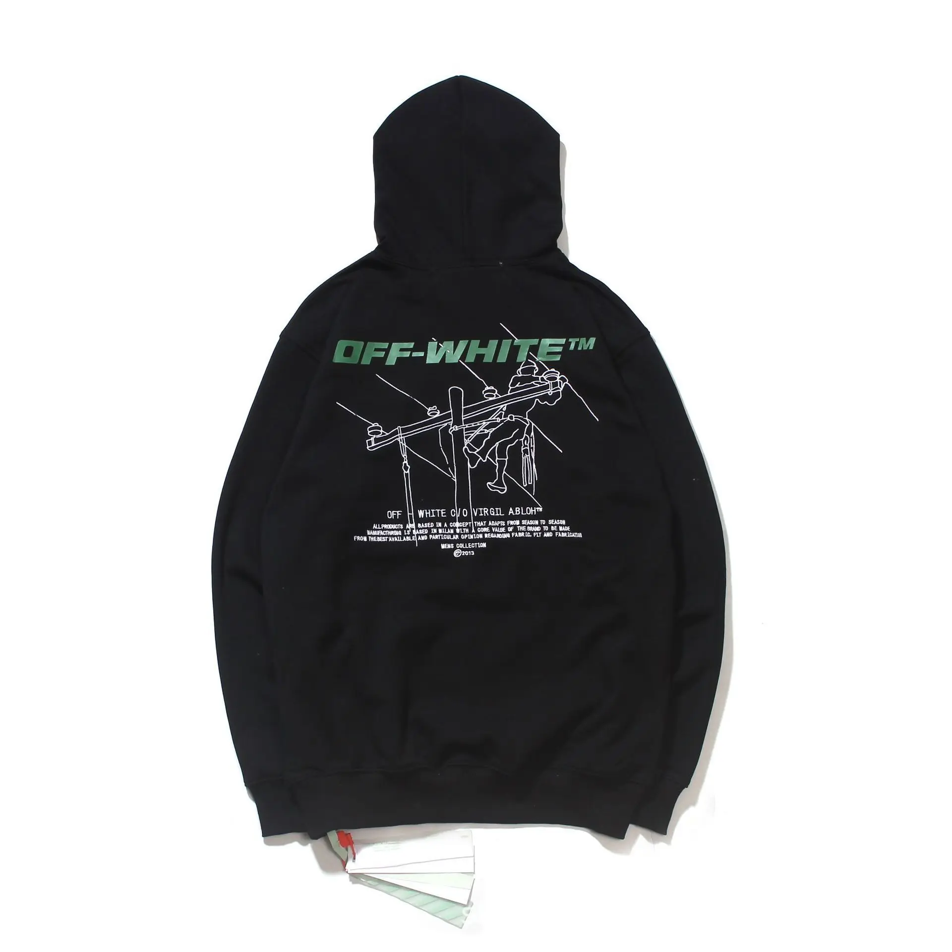 

Autumn winter 2021 new ow construction workers' embroidered hooded men's and women's uniform