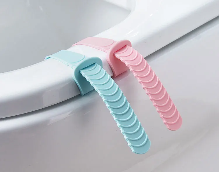

2 Pcs Toilet Cover Silicone Toilet Cover Adjustable Squat Toilet Cover Toilet Toilet Seat Lifters Closestool Handle