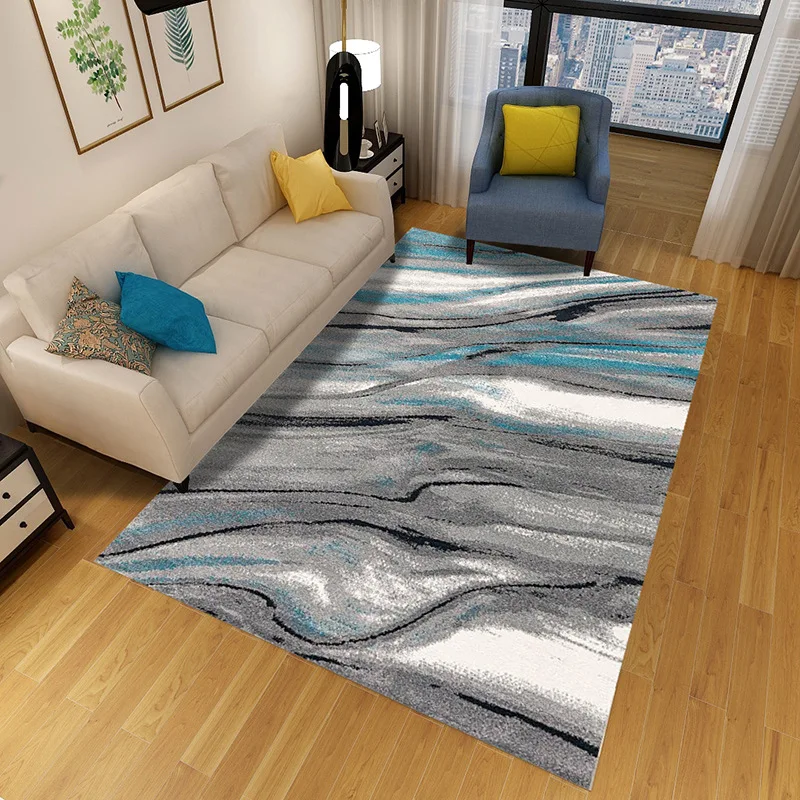 

Nordic Geometric Carpets for Bed Room Modern Art Marble Pattern Decoration Area Rugs Bedroom Bedside Crystal Velvet Large Carpet