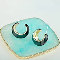 2022 new c shaped womens earrings temperament high end fashion dripping oil womens earrings celebrity earrings earrings