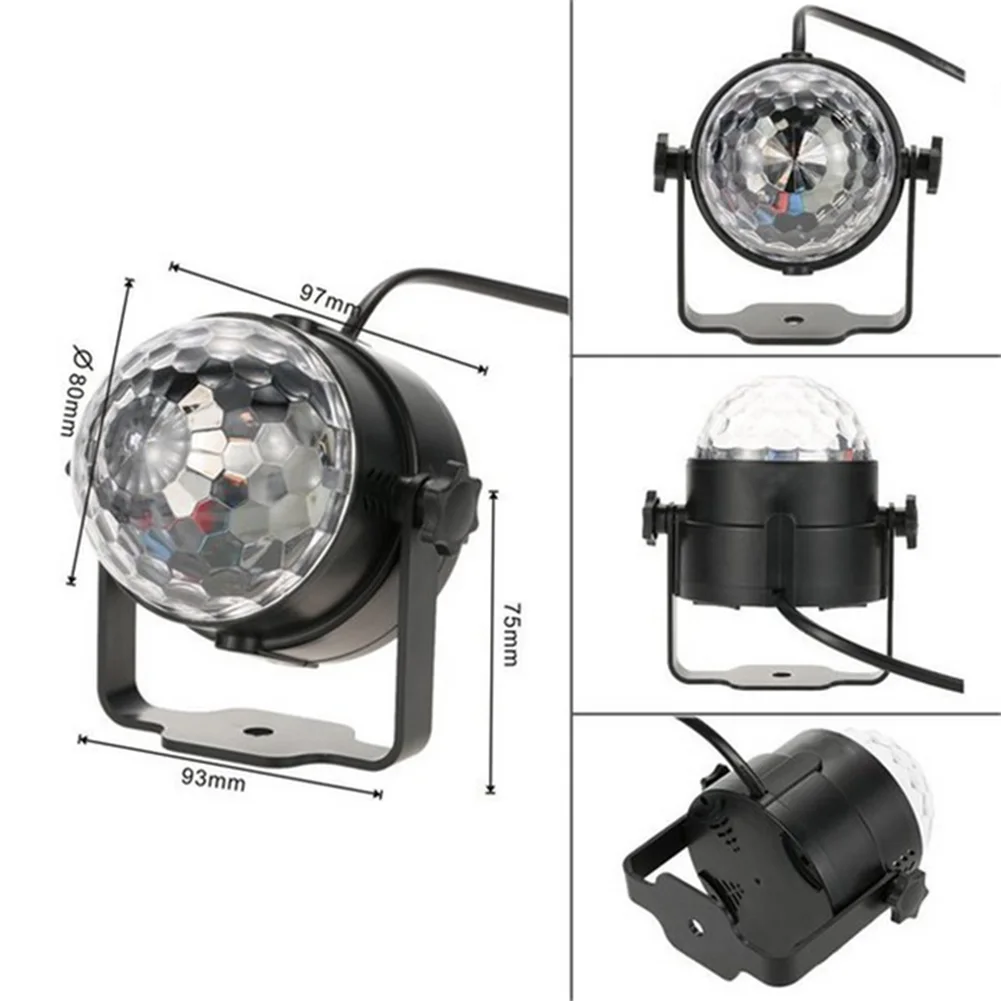 

Effect Lighting Lamp Bulb Party 3 Modes Rotating Disco Ball Light 3LED RGB Remote Control DJ Stage Dance Lamp