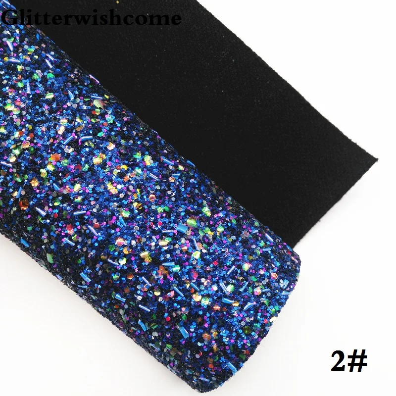 Glitterwishcome 21X29 см А4 Размер синтетическая кожа, плотная блестящая кожа, искусственная ткань из искусственной кожи винил для бантов, GM049A - Цвет: 2